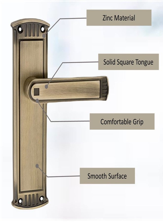 Atom Keyless Door Lock for Bathoom, Kitchen, Toilet, Brass Antique Finish | Heavy Duty Door Handle Without Key for House Hotel Office(O40CLOSED) - Image 4